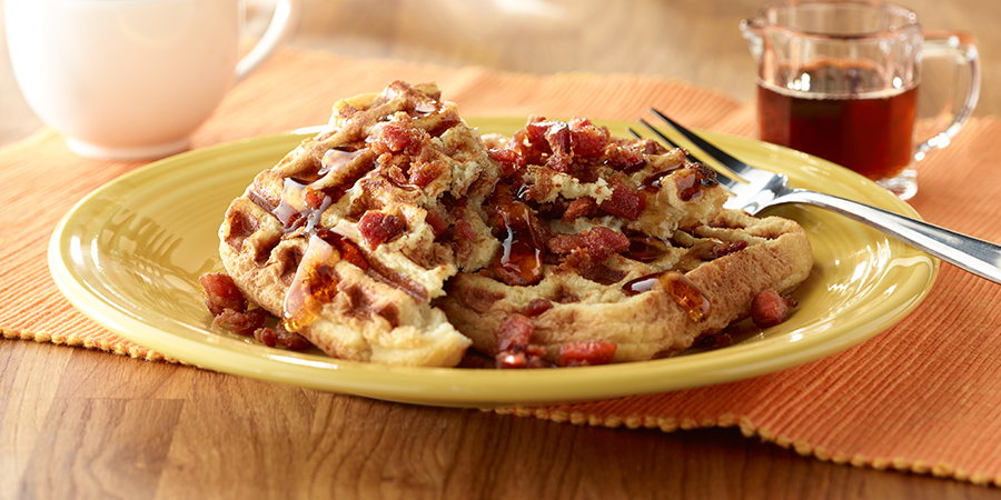 Bacon Stuffed French Toast Waffles