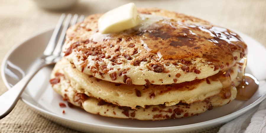 Pancakes with Bacon Bits