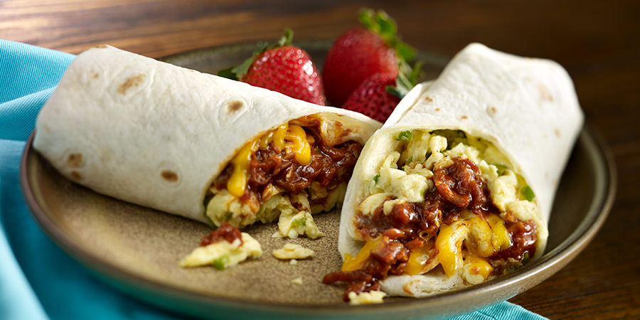 Southwestern Bacon Burritos