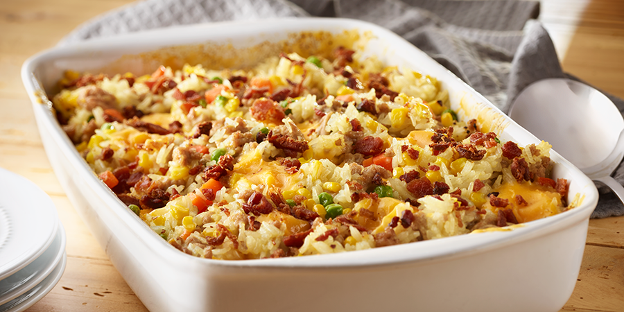 Casserole de dinde et bacon